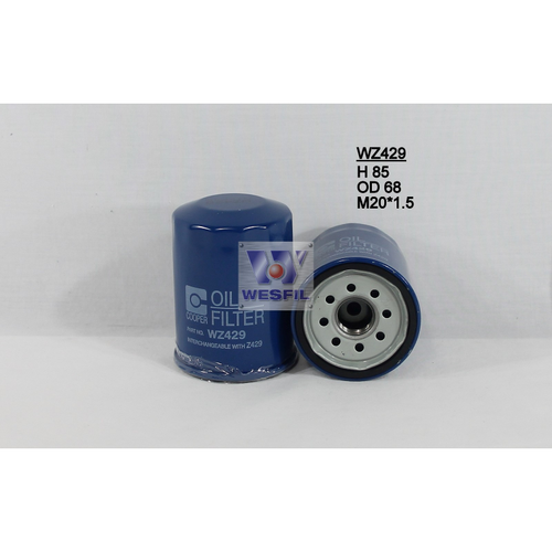 Wesfil Cooper Oil Filter Z429 WZ429