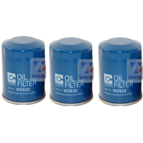 Wesfil Cooper Pack Of 3 Oil Filters Z432 WZ432-3
