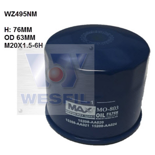Nippon Max Oil Filter Z495 WZ495NM