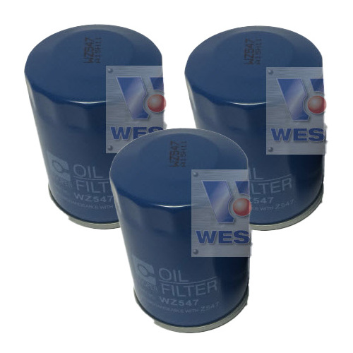 Pack Of 3 Wesfil Cooper Oil Filters