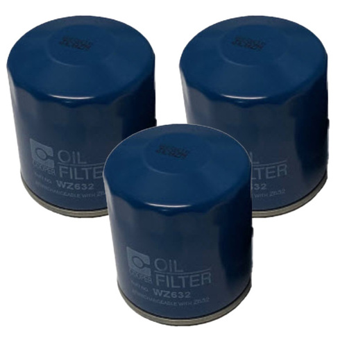 Wesfil Cooper Pack Of 3 Oil Filters Z632 WZ632-3