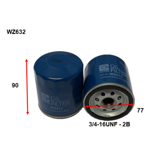 Wesfil Cooper Oil Filter Z632 WZ632