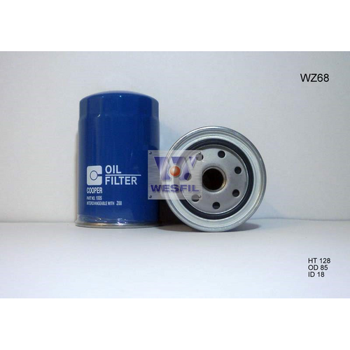 Wesfil Cooper Oil Filter Z68 WZ68
