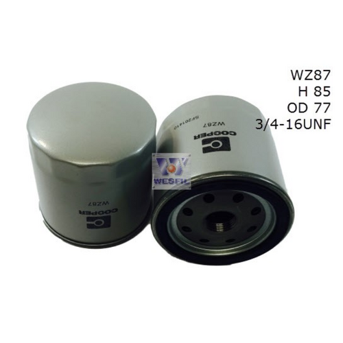 Wesfil Cooper Oil Filter Z87 WZ87