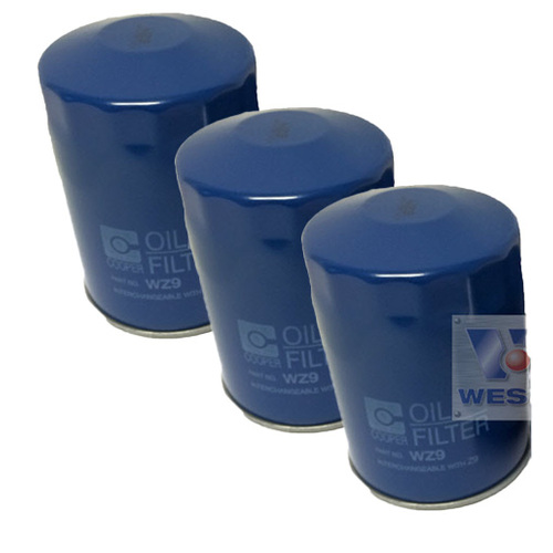 Wesfil Cooper Pack Of 3 Oil Filters Z9 WZ9