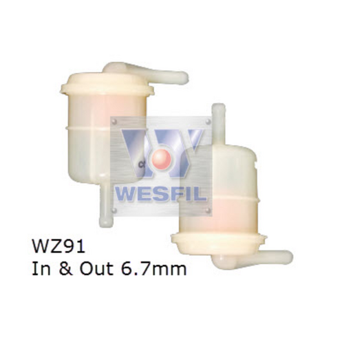 Wesfil Cooper Plastic In-Line Fuel Filter Z91/Z92