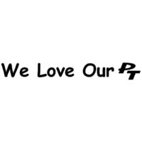 "We Love Our PT" Decal/Sticker PT Cruiser - WHITE - 200mm X 35mm