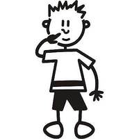 Genuine My Family Sticker - Young Boy Picking Nose