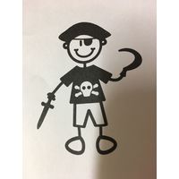 Genuine My Family Sticker - Young Boy being a Pirate