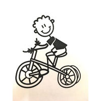 Genuine My Family Sticker - Young Boy on Tricycle