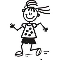 Genuine My Family Sticker - Young Girl Running