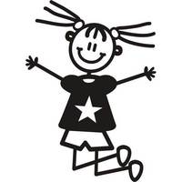 Genuine My Family Sticker - Young Girl Jumping