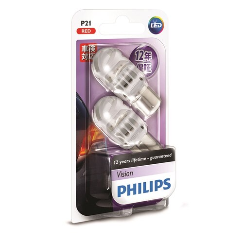 Philips Led Tail Bulb Bayonet 2Pk Pair 12839REDB2