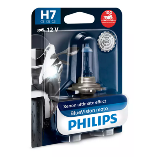 Philips Blue Vision Motorcycle Globe H7 Single 12972BVUBW