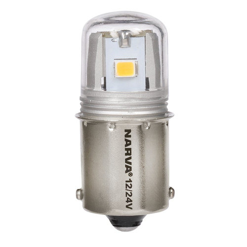 Narva 12/24V BA15S R5W LED Globes True 360 Degree Light Output Twin Pack 18260BL