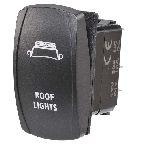 Narva 63226BL 12/24V Off/On LED Illuminated Sealed Rocker Switch Roof Lights Symbol Blue