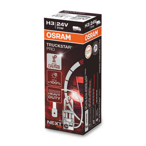 Osram Globe Truckstar (1) H3 Halogen Pk22s 24v W70 64156tsp