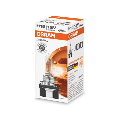 Osram Globe (1) H15 Halogen Pgj23t-1 12v 15/55w 64176