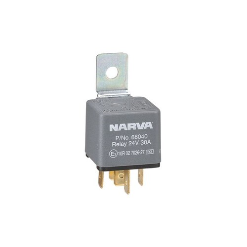 Narva 24V 30A Normally Open 5 Pin Relay with Diode - 68040BL