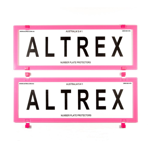 Altrex Number Plate Protector Covers Standard Pink 6BCNL
