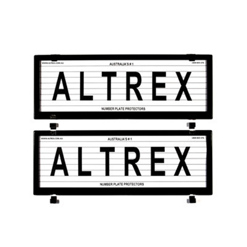 Altrex Number Plate Protector Covers - Standard Size Black With Lines 6CL *check plate size*