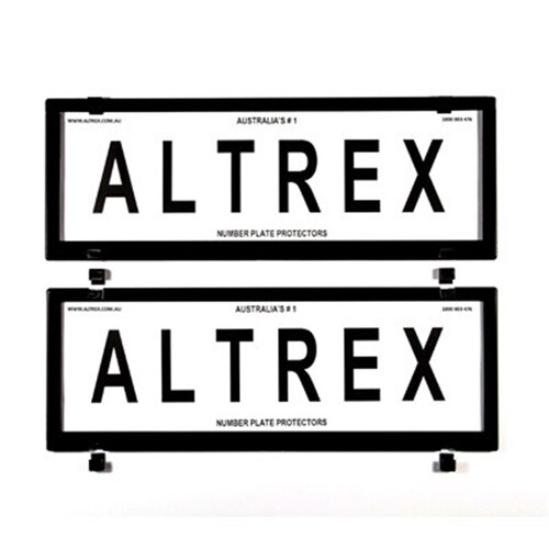 Altrex Number Plate Protector Covers - Standard Size Black Without Lines 372x134mm 6CNL