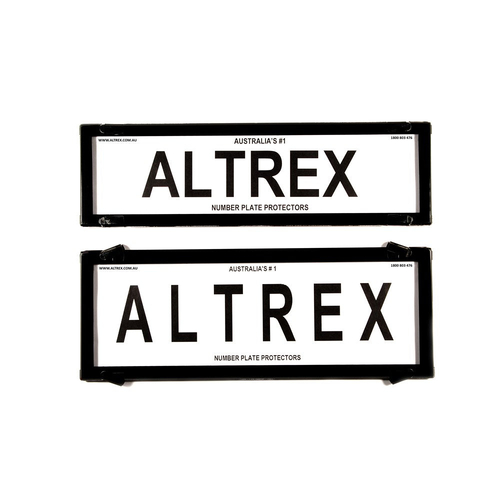 Altrex Number Plate Protector Covers - Slimline Black Without Lines 6HPVSNL *check plate size*