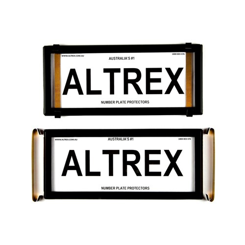 Altrex Number Plate Protector Covers - Historic Black Without Lines (250X95Mm & 6NLH)
