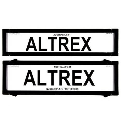 Altrex Number Plate Protector Covers - Premium Combination Black Without Lines 6NLP *check plate size*