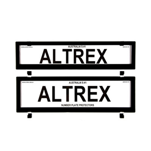 Altrex Number Plate Protector Covers - Slimline Black Without Lines *check plate size* 6PCNL