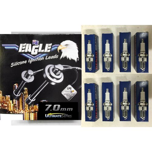 Eagle 7mm Ignition Leads & Denso Spark Plugs 78111-0-W20EPR-U