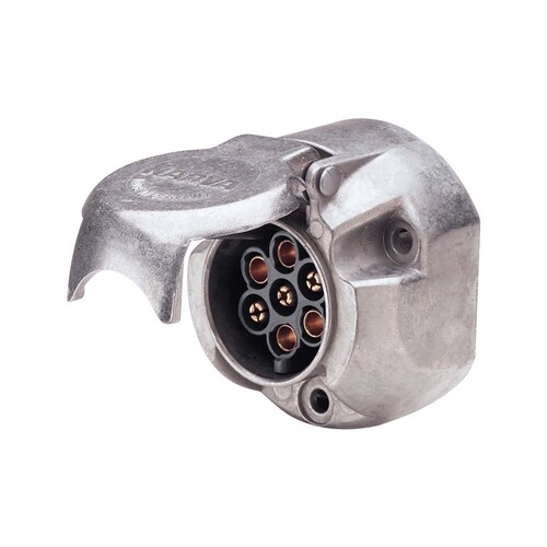 Narva Trailer Socket 5 Pin Round Metal (on Vehicle End) 82063BL