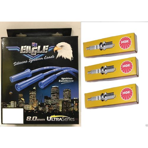 Eagle 8mm Ignition Leads & 3 Ngk Spark Plugs 8305HD-BP5ES