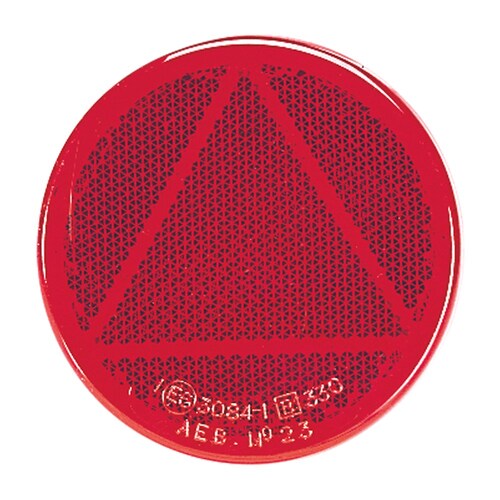Narva Red Retro Reflector 65mm With Self Adhesive - Pack 2 84007BL