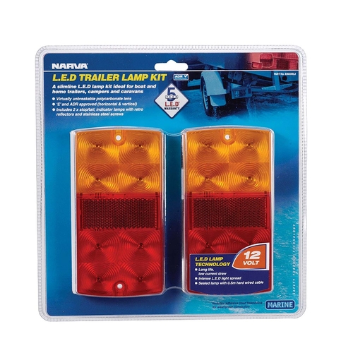 Narva 12 Volt LED Slimeline Trailer Lamp Twin Pack 93630BL2