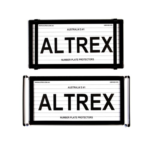 Altrex Number Plate Protector Covers - Black With Lines 9BL *check plate size*