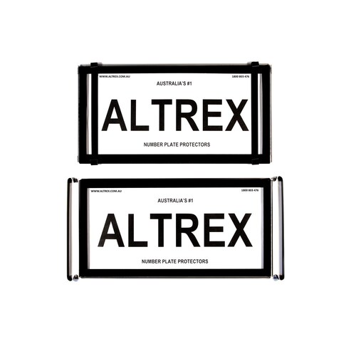 Altrex Number Plate Protector Covers - Black Without Lines 9BNL *check plate size*