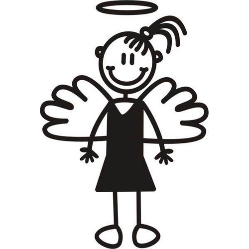 Genuine My Family Sticker - Angel Girl