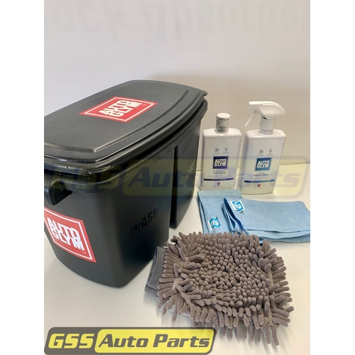 Autoglym Twin Chamber Bucket Mitt Shampoo Aqua Wax Kit - AGKIT2