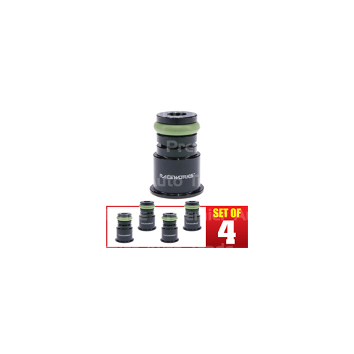Raceworks 4pk Injector Extension Short->3/4 14mm-14mm ALY-106BK-4