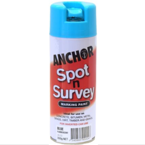 Anchor Mark Spot & Survey Marking Paint Blue Fluroescent 350g Aerosol (ANC-AS03)