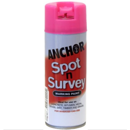 Anchor Mark Spot & Survey Marking Paint Pink Fluroescent 350g Aerosol (ANC-AS04)