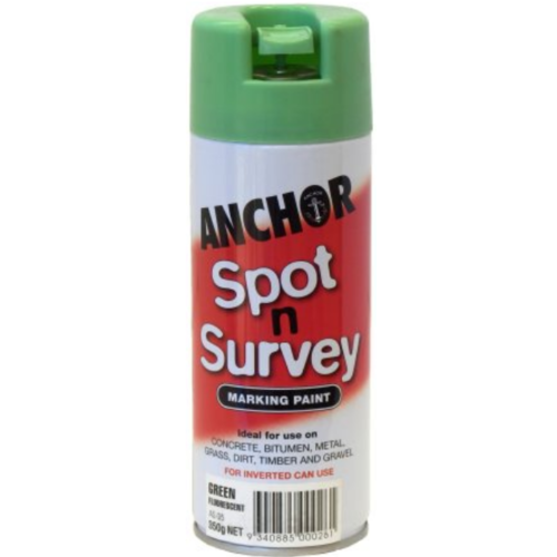 Anchor Mark Spot & Survey Marking Paint Green Fluroescent 350g Aerosol (ANC-AS05)