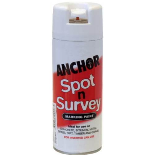 Anchor Mark Spot & Survey Marking Paint White 350g Aerosol (ANC-AS07)