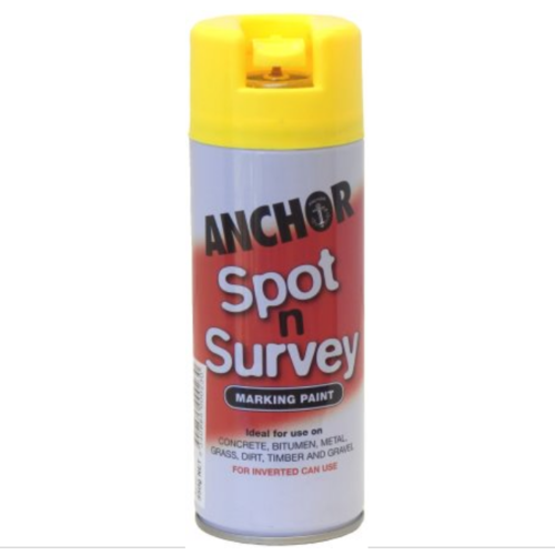 Anchor Mark Spot & Survey Marking Paint Yellow 350g Aerosol (ANC-AS10)
