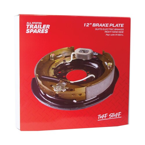 All States Trailer Spares 12" Electric Drum Brake Backing Plate - Right Hand Side R1601R