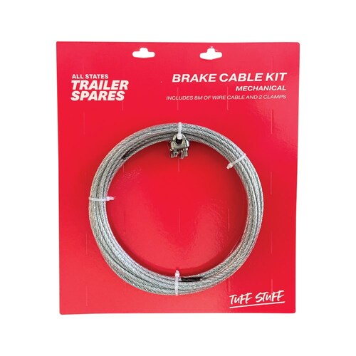 All States Trailer Spares Mechanical Brake Cable Kit With 8M And Adjuster Clamps R1627