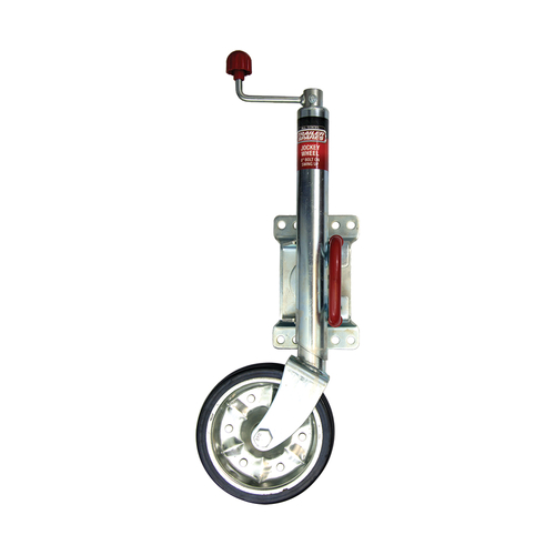 All States Trailer Spares 8" Solid Jockey Wheel With Swing Away U-Bolt 4-Hole Bolt On Clamp (350Kg) R2124A