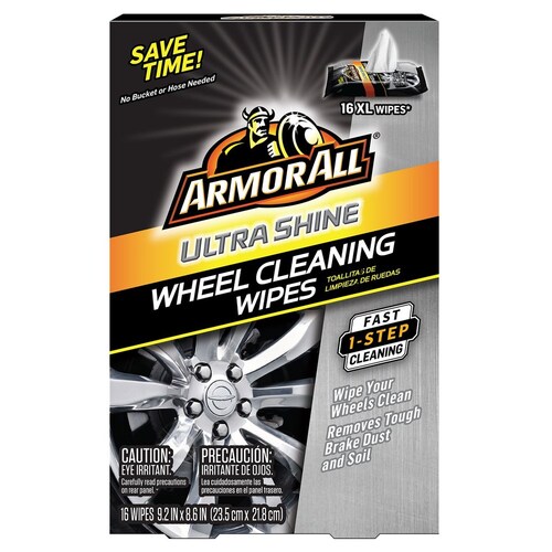 Armor All Wheel Cleaning Wipes 16 Pack AWCW16