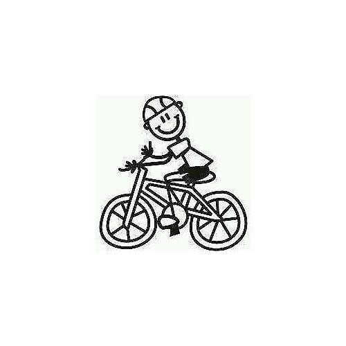 Genuine My Family Sticker - Boy on Bike